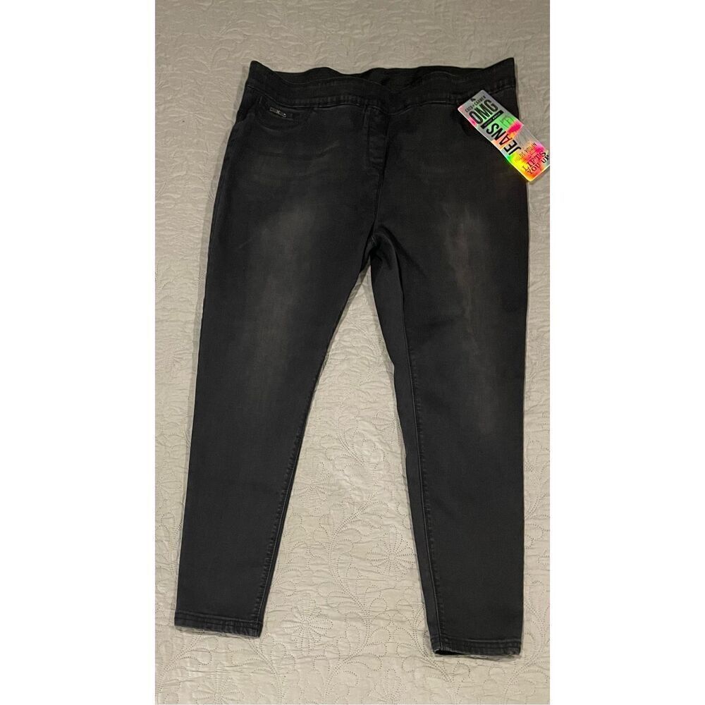 Coco + Carmen XL 18/20 Black Stretchy Skinny Ankle Jeans New